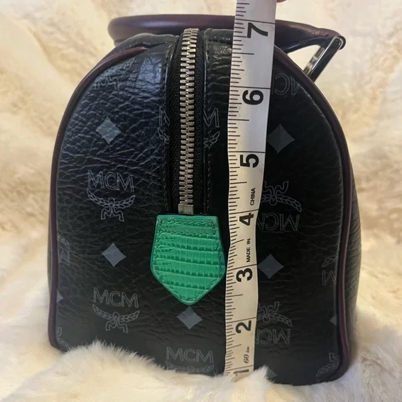 MCM Princess Visetos Coated Canvas Satchel with COA PRISTINE - Picture 5 of 15